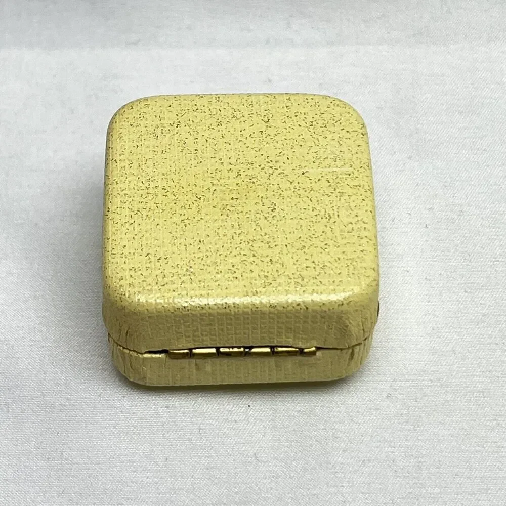 Vintage Jewelry Box For Earrings Branded 14KT. Gold RL Nostalgic Unique Gift Box